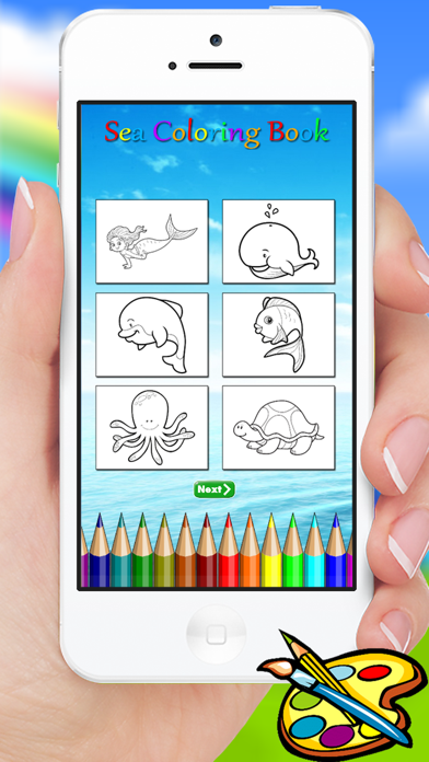 Sea Animals & Mermaid Coloring Book - Drawing Painting Kids Screenshots