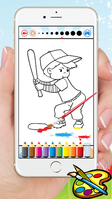 Sport Cartoon Coloring Book - Drawing for kids free games Screenshots