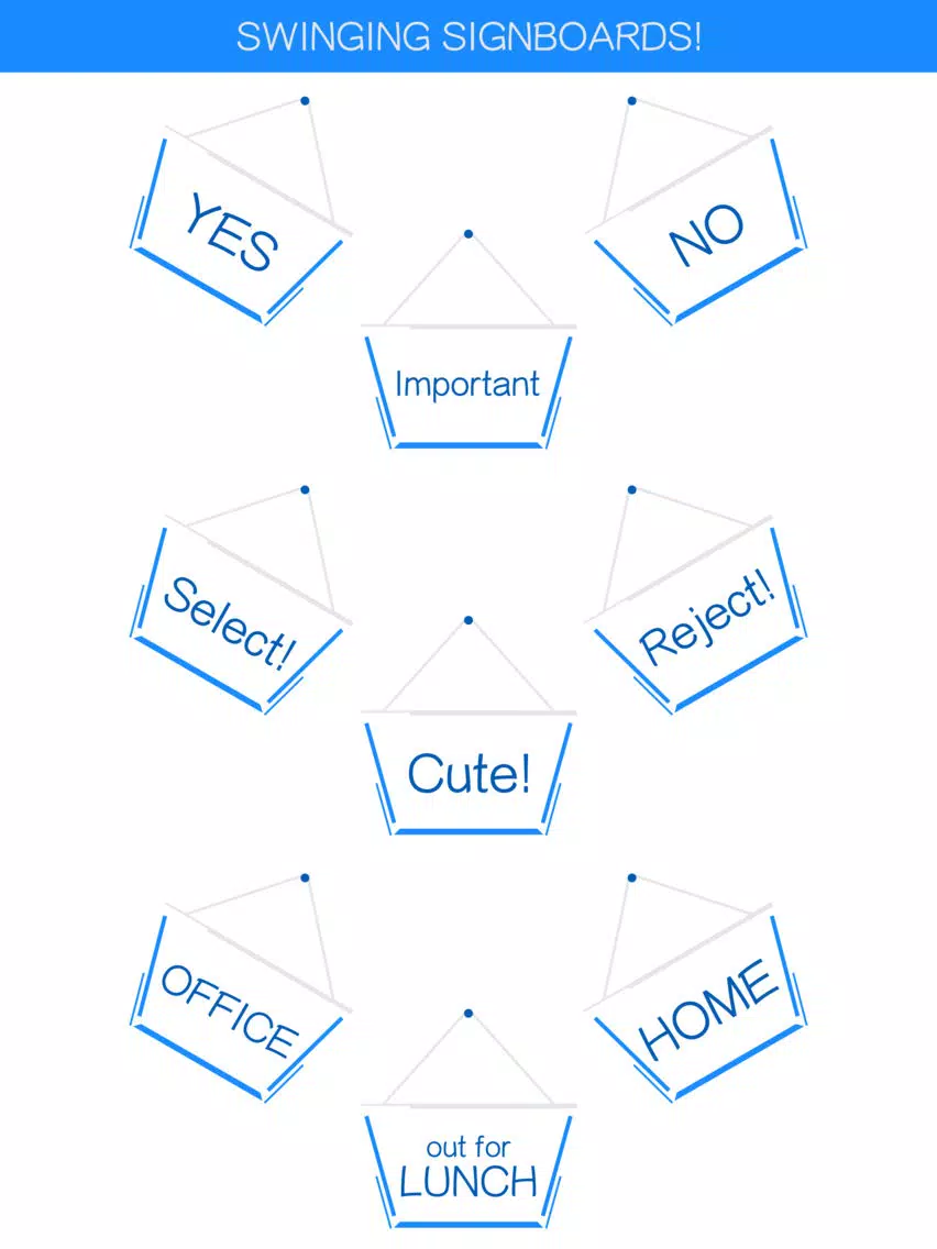Hang a Sign! II (Light Gray/Bright Blue) iPad Screenshots