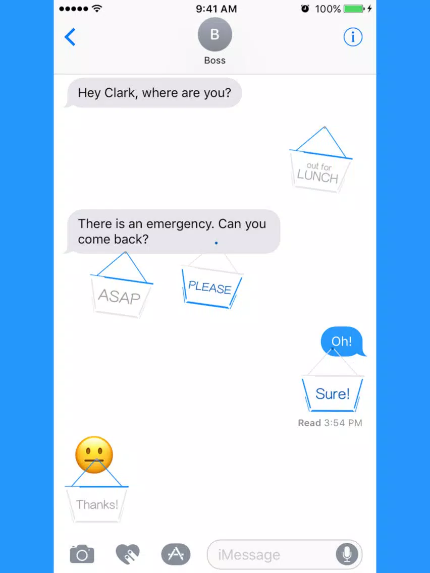 Hang a Sign! II (Light Gray/Bright Blue) iPad Screenshots