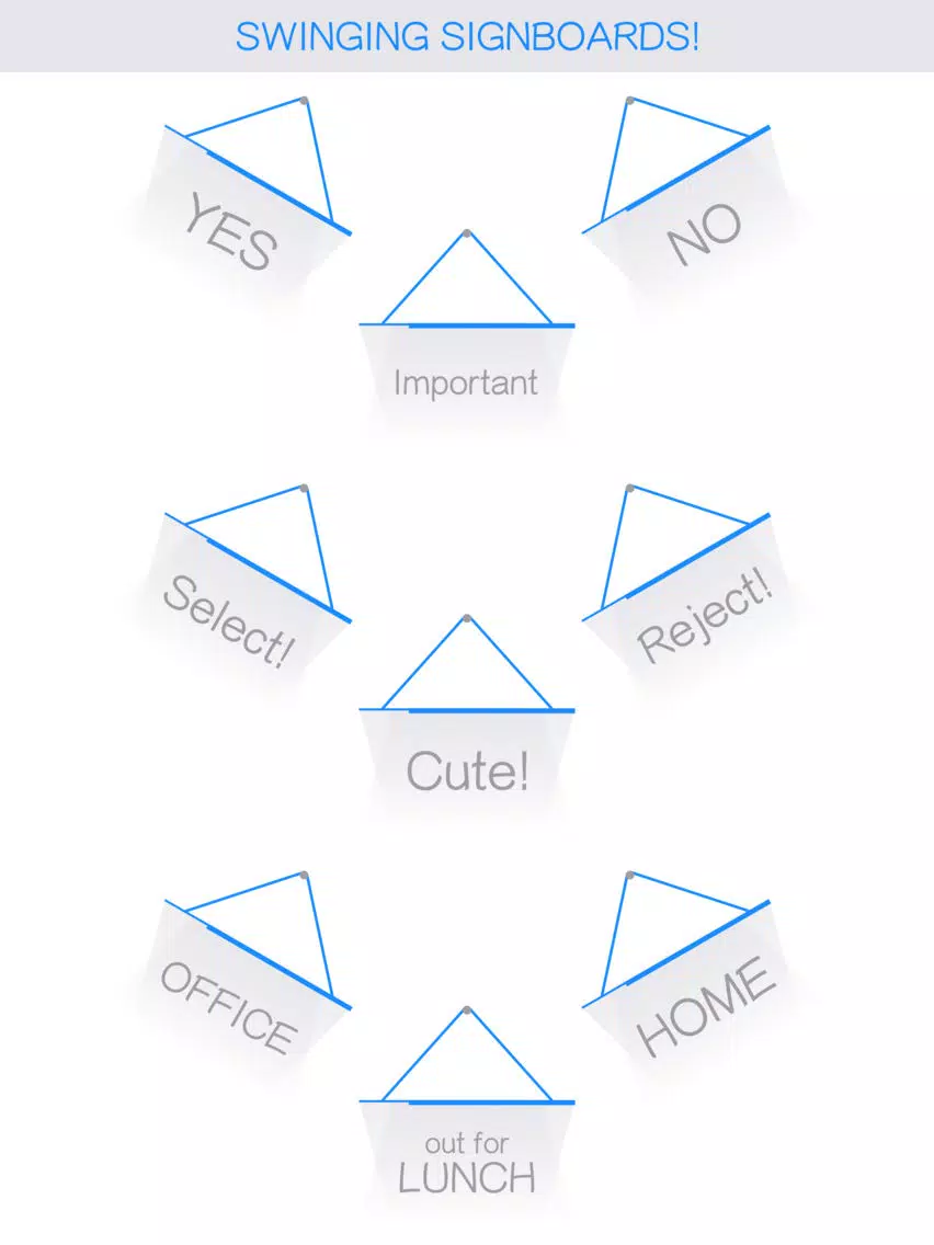 Hang a Sign! (Bright Blue/Light Gray) iPad Screenshots