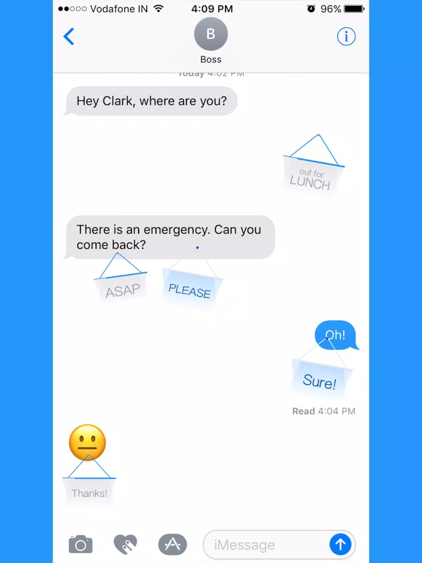 Hang a Sign! (Bright Blue/Light Gray) iPad Screenshots
