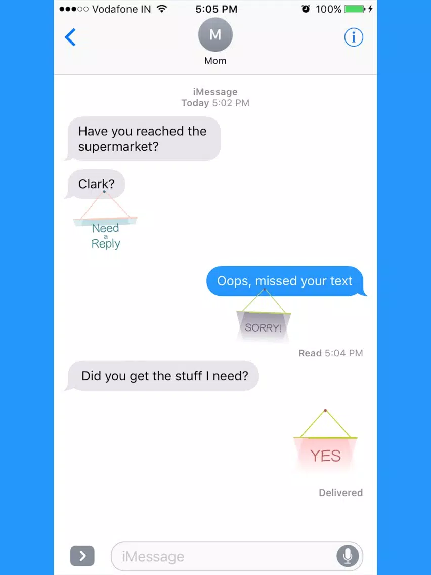 Hang a Sign! (Bright Blue/Light Gray) iPad Screenshots