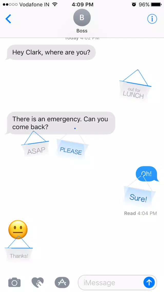 Hang a Sign! (Bright Blue/Light Gray) Screenshots