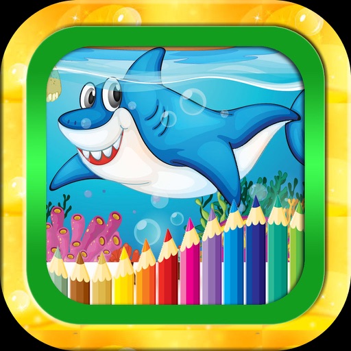 Shark tank and Sea animals coloring game for kid Shark tank and Sea animals coloring game for kid