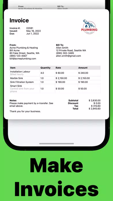 Invoice Forms — Receipt Maker Screenshots