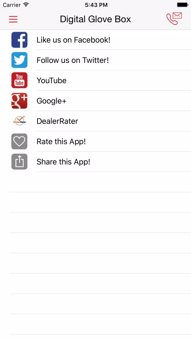 Tangkapan layar Savage 61 DealerApp