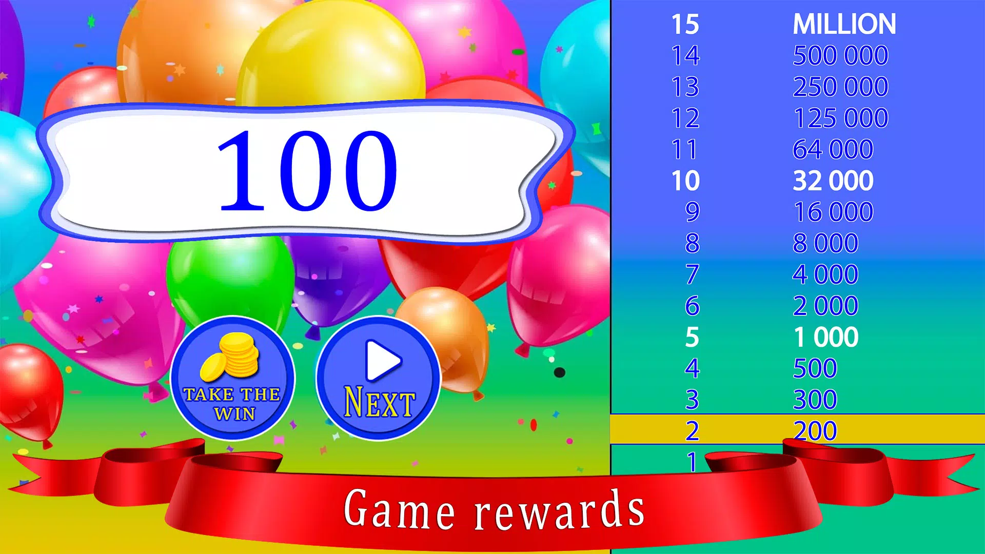 Tangkapan skrin Kids Quiz Games: Millionaire