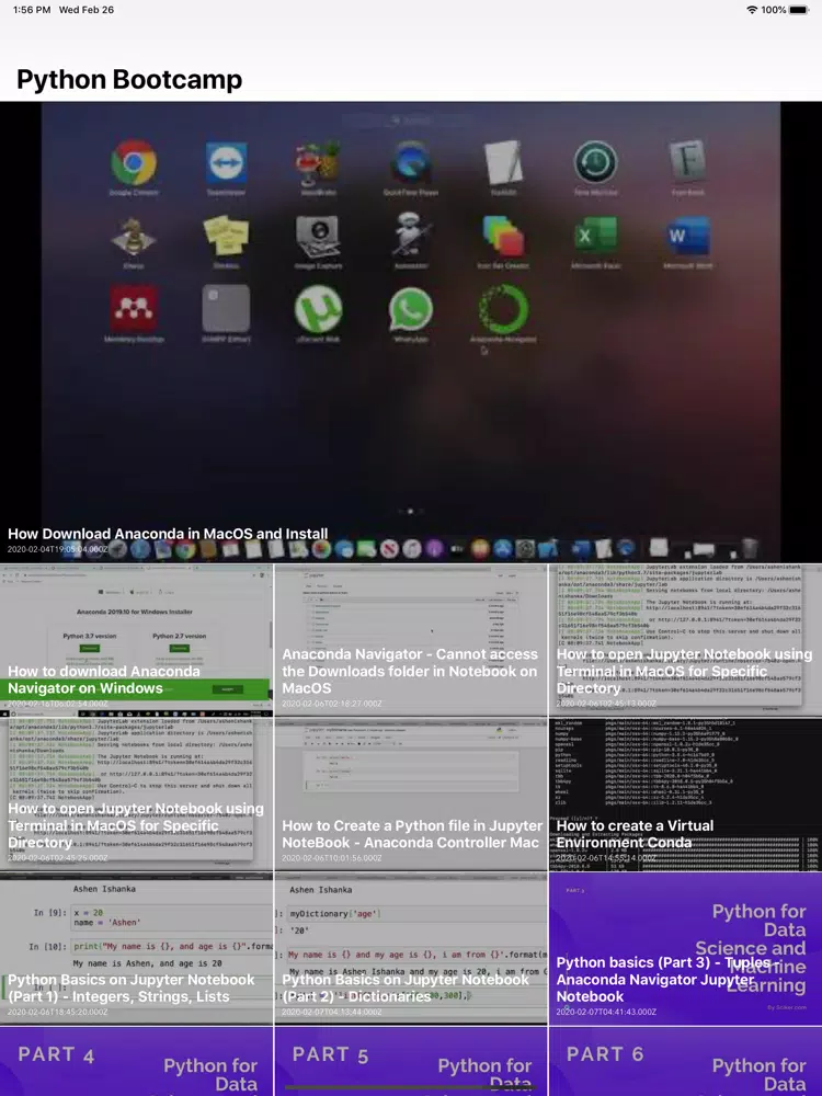 Python for Data Science Course iPad Screenshots