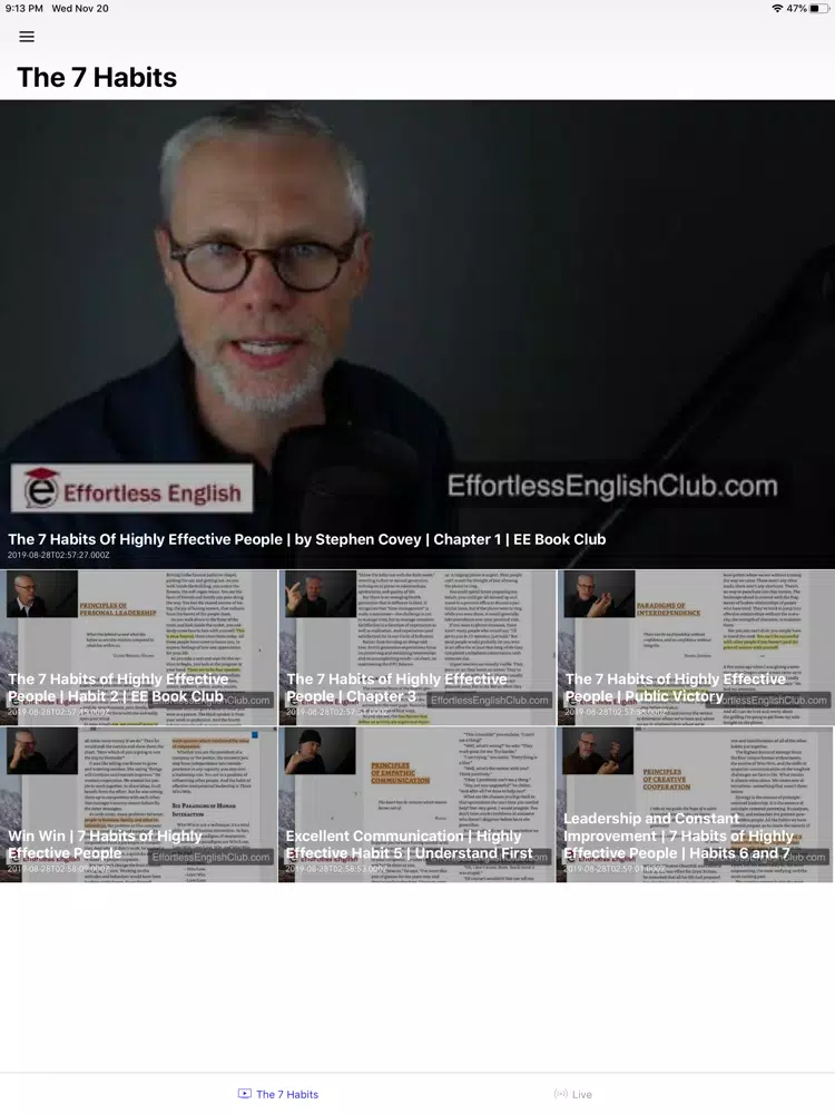 The 7 Habits - EEBookClub iPad Screenshots