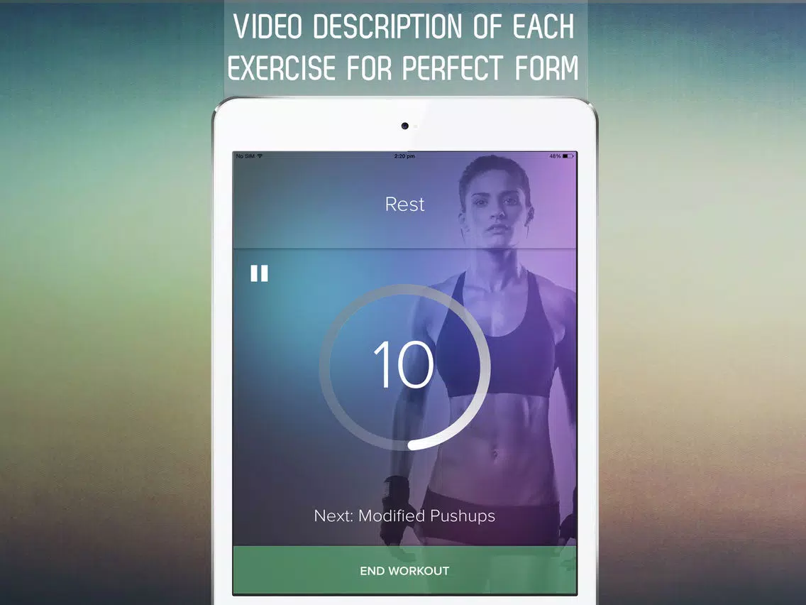 7 Minute Upper Body Challenge Workout for Toning Arms, Shoulder, Chest, Back, and Abs iPad Screenshots