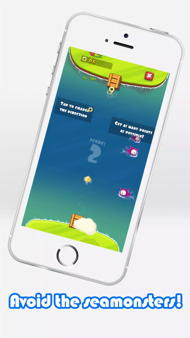 Capturas de pantalla de Seamonster Swim - help fishy escape sea monsters