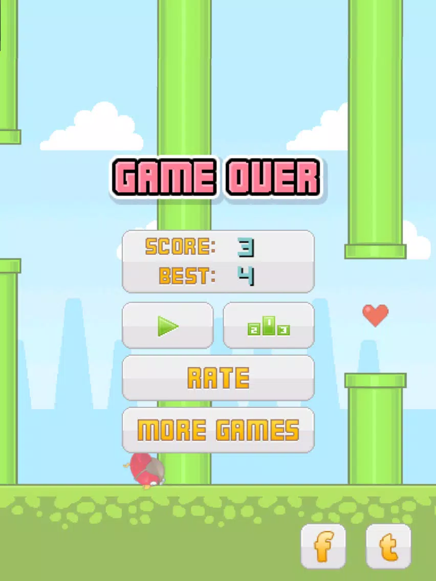 Flappy Red Bird iPad Screenshots