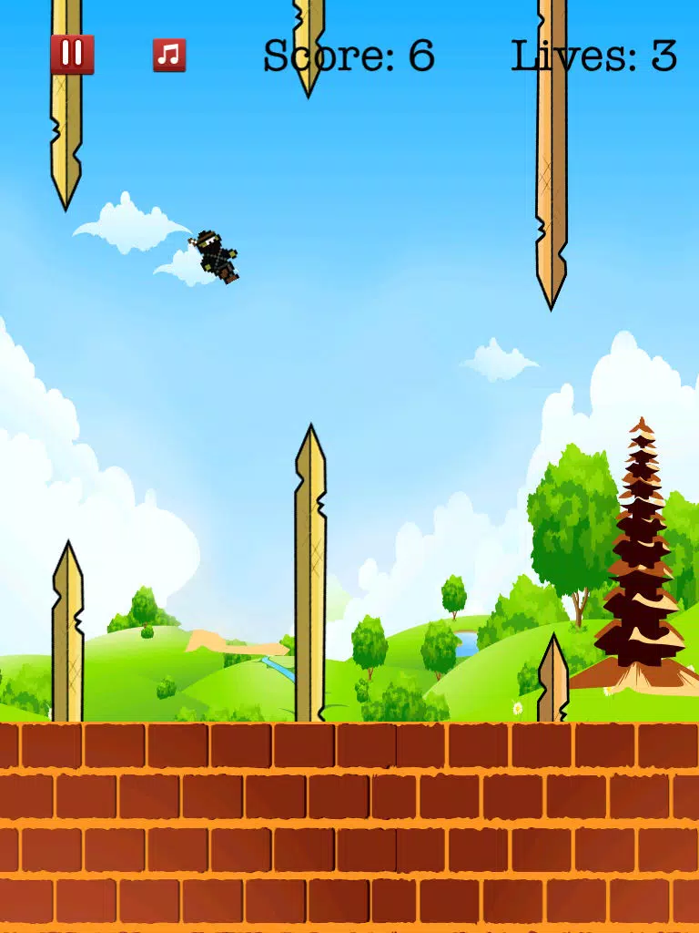 A Flying Ninja Samurai Attack FREE iPad  Screenshots