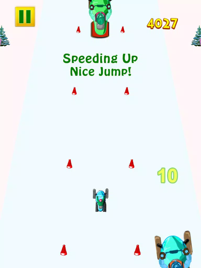 Screenshot di A Snowmobile Frozen Rally Racing - Fun Kids Off-Road Moto Race Blitz iPad