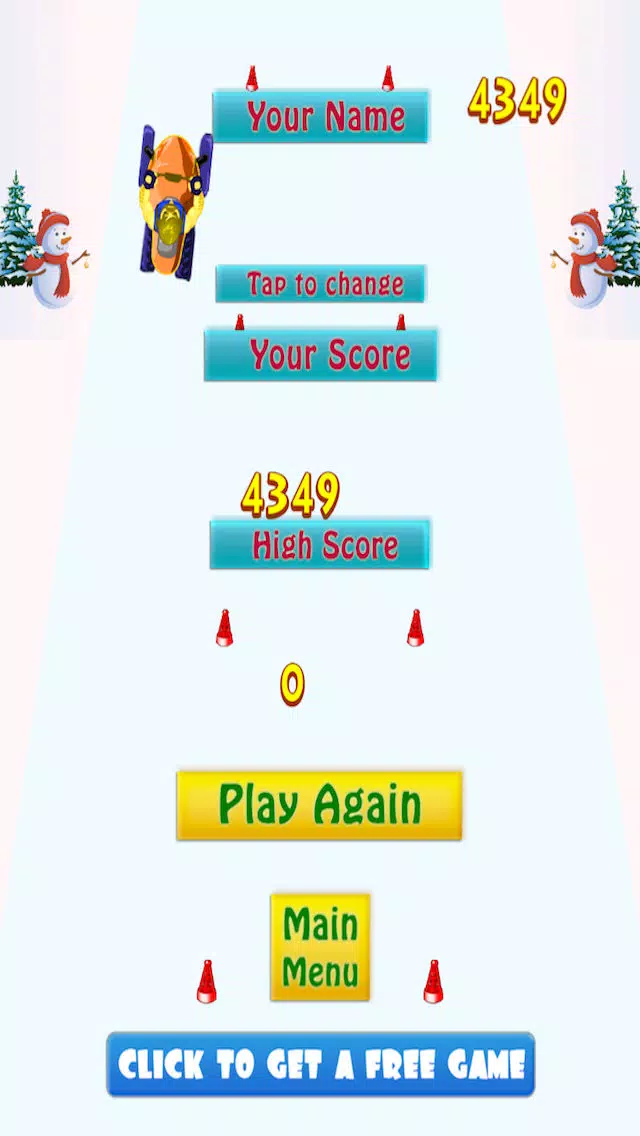 Screenshot di A Snowmobile Frozen Rally Racing - Fun Kids Off-Road Moto Race Blitz