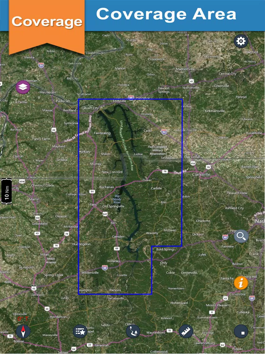 Kentucky & Barkley offline lake and park trails iPad Screenshots