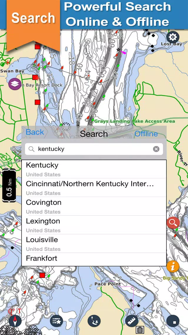 Kentucky & Barkley offline lake and park trails Screenshots