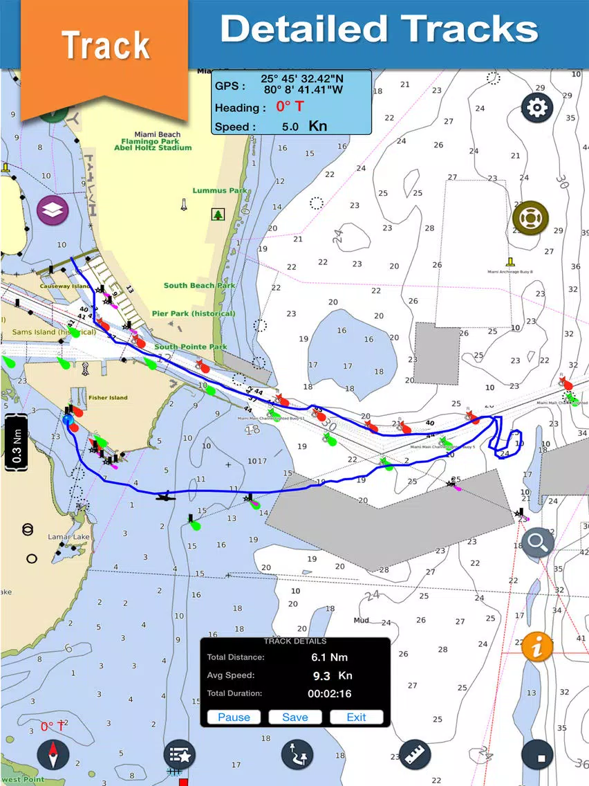 New Jersey Charts For Sailing iPad Screenshots