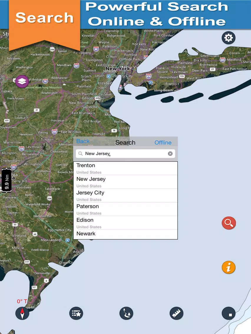 New Jersey Charts For Sailing iPad Screenshots