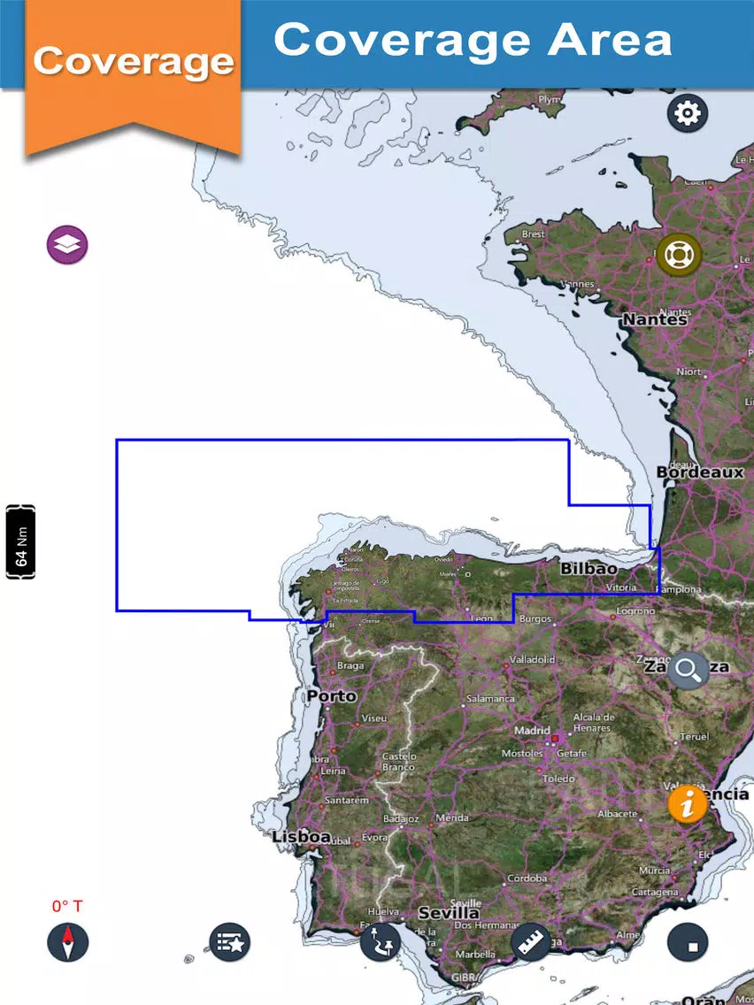 Spain Atlantic Nautical Charts iPad Screenshots