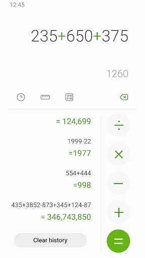 Samsung Calculator Screenshots