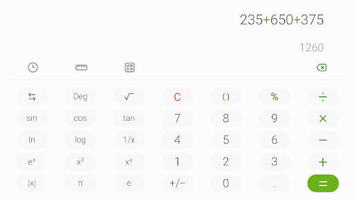 Samsung Calculator Screenshots