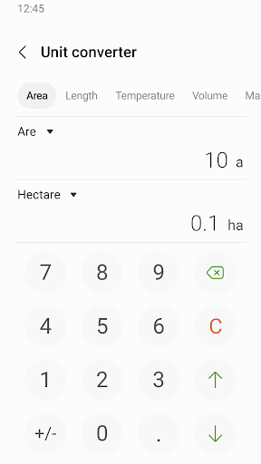 Samsung Calculator Screenshots