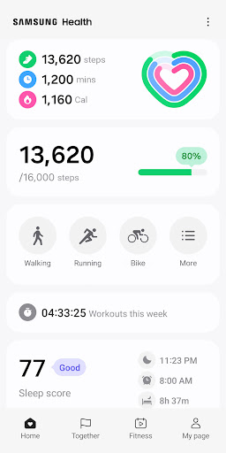 Samsung Health Screenshots