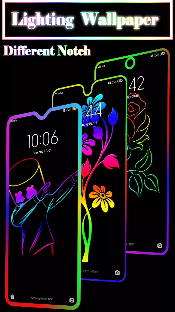 Edge Border Lighting Wallpaper Screenshots