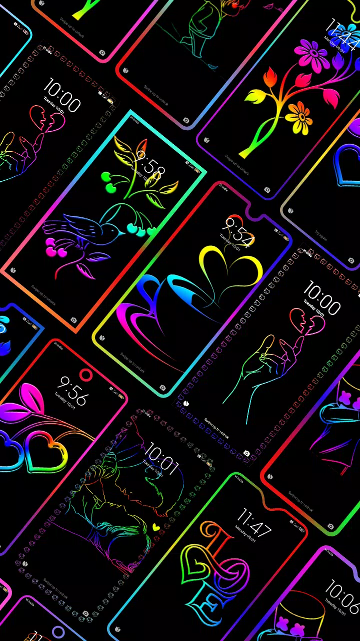 Edge Border Lighting Wallpaper Screenshots