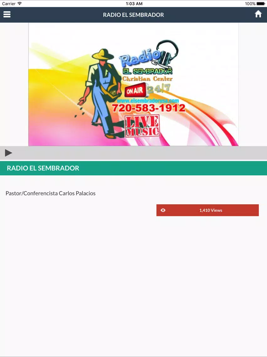 El Sembrador Christian Center iPad Screenshots