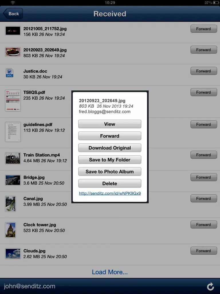 SendItz - Send, Share, Store Files iPad Screenshots
