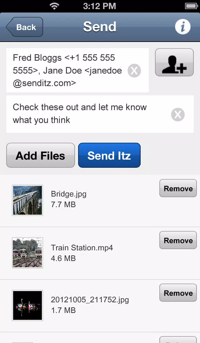 SendItz - Send, Share, Store Files Screenshots