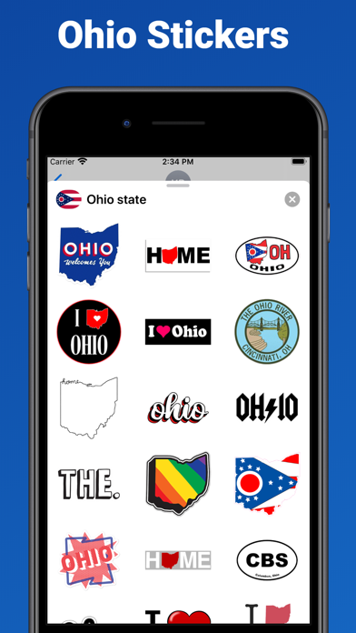 Capturas de tela do Ohio emoji - USA stickers