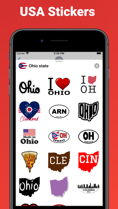 Capturas de tela do Ohio emoji - USA stickers