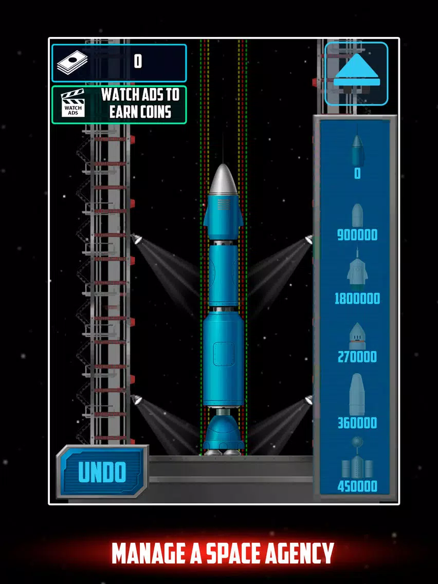 ภาพหน้าจอของ Cosmic Rocket Agency Flight iPad