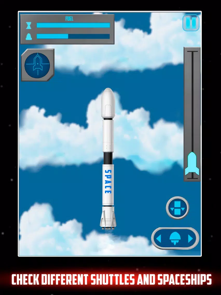 ภาพหน้าจอของ Cosmic Rocket Agency Flight iPad