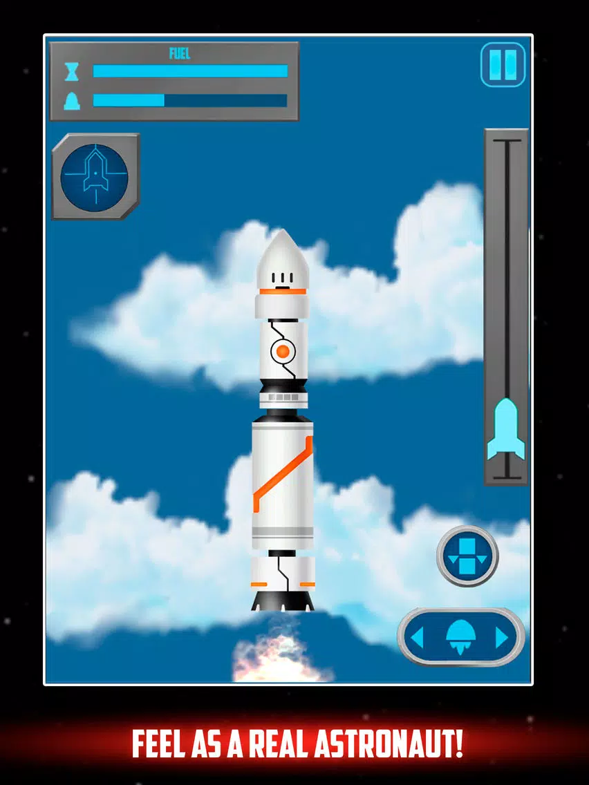 ภาพหน้าจอของ Cosmic Rocket Agency Flight iPad