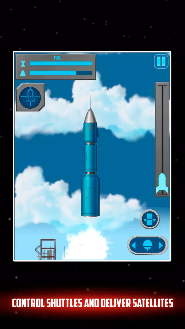 ภาพหน้าจอของ Cosmic Rocket Agency Flight