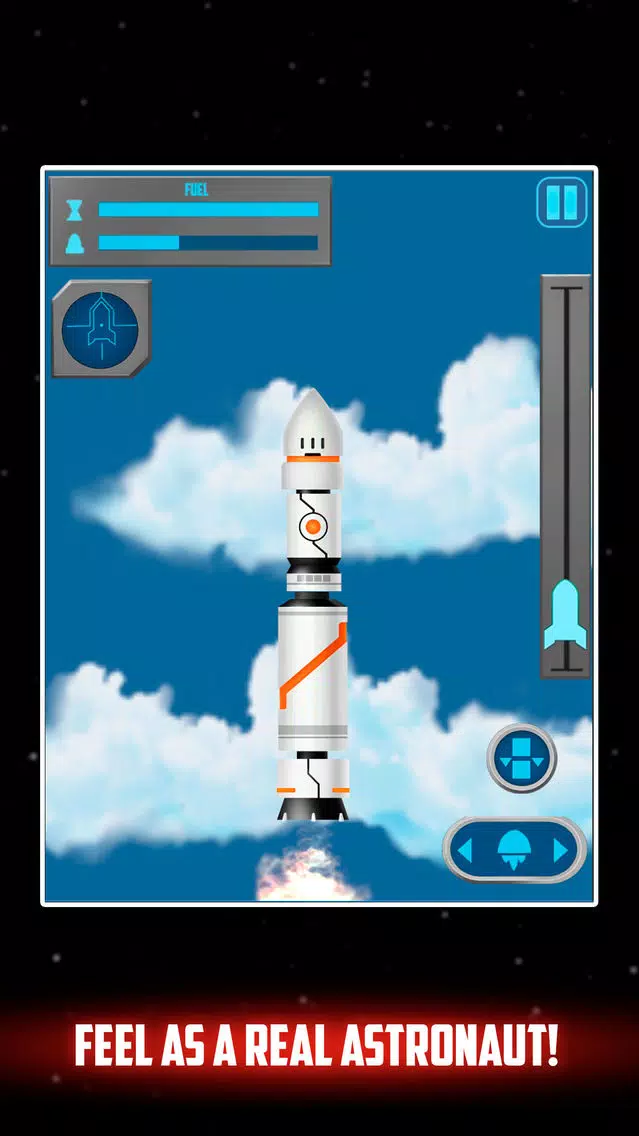 ภาพหน้าจอของ Cosmic Rocket Agency Flight