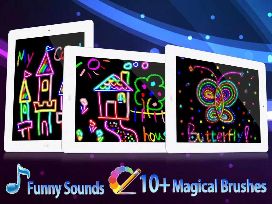 Kids Drawing HD - Free Kids Color Draw & Paint Games on Pictures iPad Screenshots