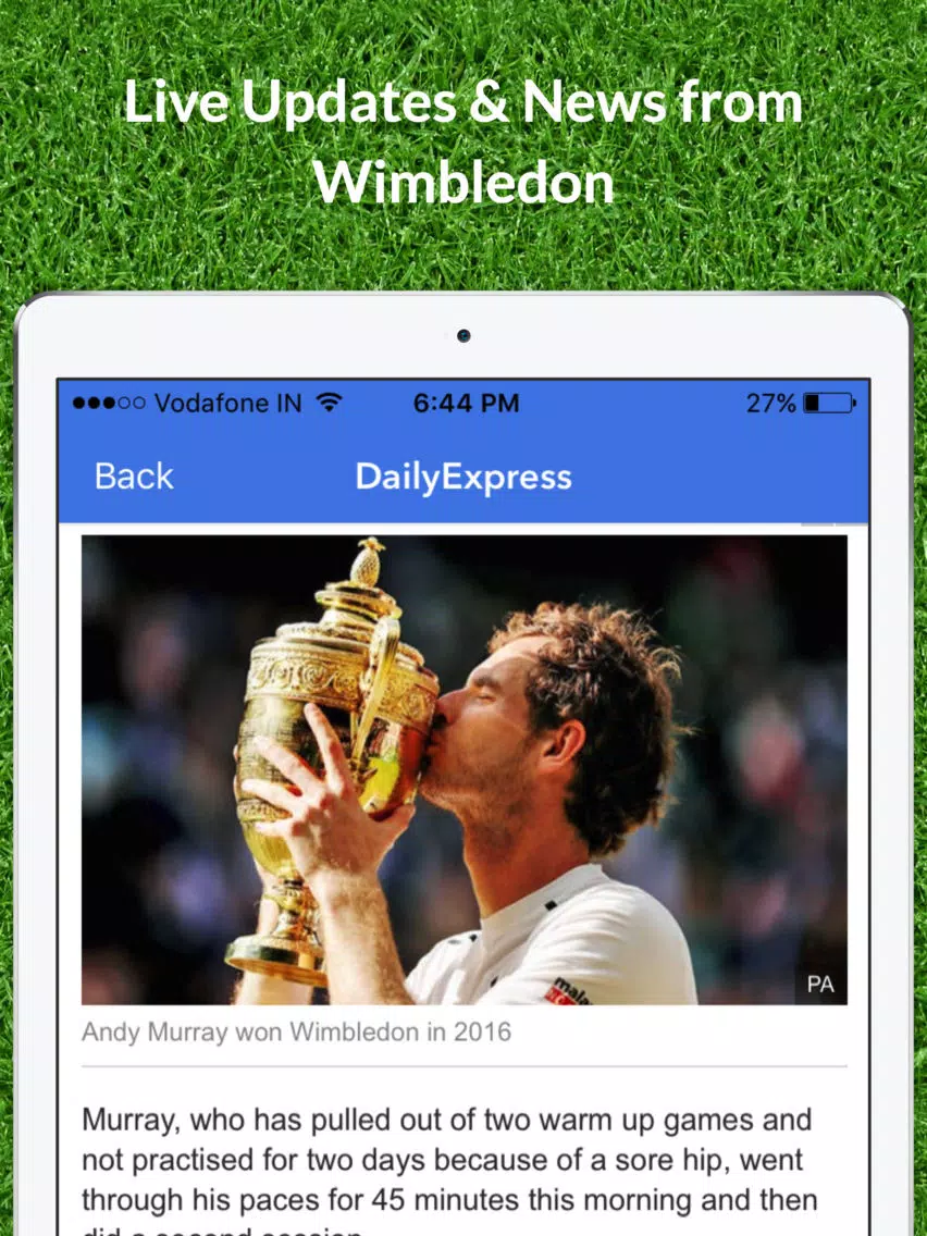Capturas de pantalla de Livescore for Wimbledon 2017 Results and News App iPad