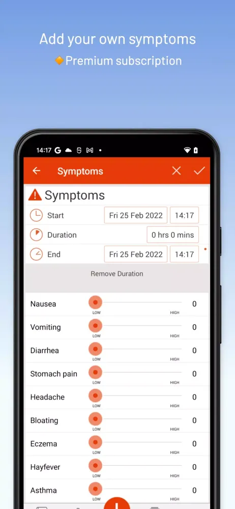 mySymptoms Screenshots