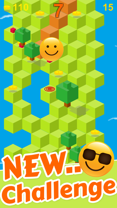 Cube Skip Emoji Fall Down : Emotion Rolling Ball Endless Games Screenshots