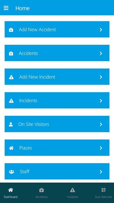 Incident / Accident Reporting Screenshots