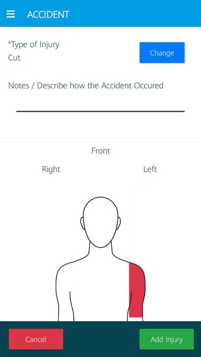 Incident / Accident Reporting Screenshots