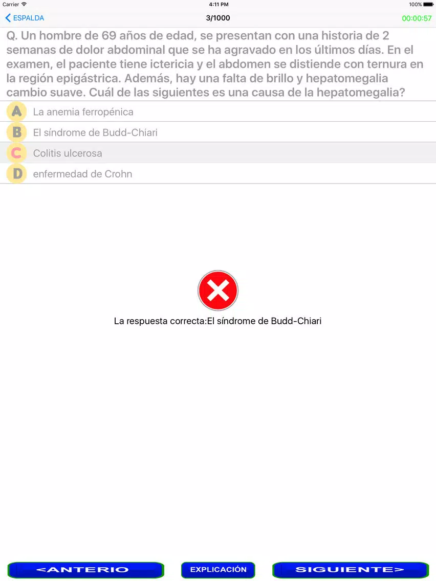 Prueba de Medicina Interna iPad Screenshots