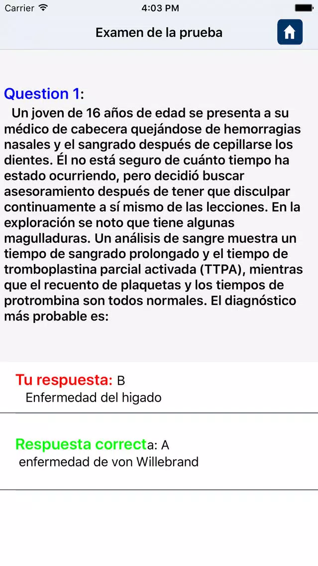 Prueba de Medicina Interna Screenshots