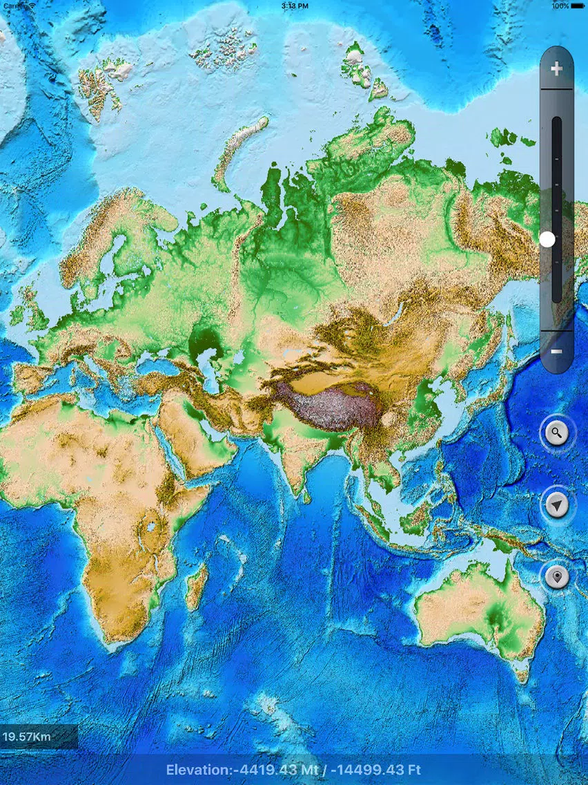 Terrain Maps of World iPad Screenshots